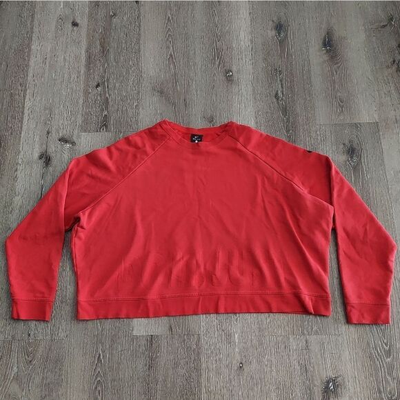 Nike Red Cropped Sweatshirt 2X - Picture 1 of 6